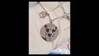 Tu mascota en una joya. Grabado láser de foto en colgante. Joyas personalizadas