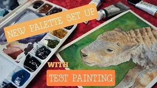 Testing palette changes by painting a bison calf! Watercolour palette 2024/25