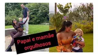 Thammy e Andressa O primeiro dia de Bento na escola