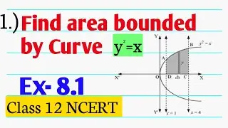 area of Parabola by integration | application of integration| class 12 Ex -8.1