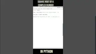 Square Root of Any Complex Number in Python   