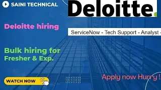 Deloitee Latest Hiring | 2023 Batch |OFF Campus Drive |  |2022| 2023 |2024 Batch Hiring #fresherjobs