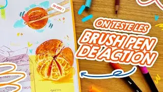 On TESTE les feutres FINELINER BRUSH PEN de ACTION 🍊| un DUPE de TOMBOW ? 🤔