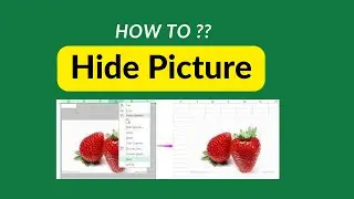 Hide Picture within Columns or Rows in Excel | Move and Size with cells | Size & Properties