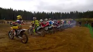 мотокросс 2016 Стеклянный - старт - 1 заезд класс 125
