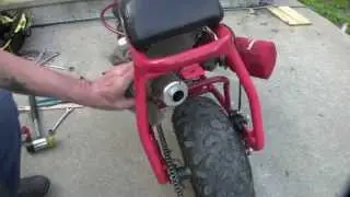 First test ride on racing Predator 212,  Doodle Bub mini bike