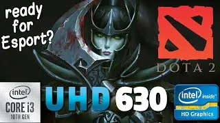 Dota 2 test on i3 10100 with Intel UHD 630 | i3 10100 + 16 GB RAM, Can it Game?