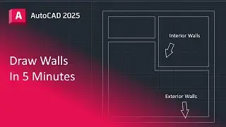 Draw Walls in AutoCAD - 5 Minute Tutorial