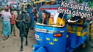 Vi lär oss att KÖRA TUK-TUK i indisk trafik! | Tuk-tuk genom Indien #4