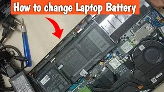 How To Replace Laptop Battery ? How To Change Dell Latitude Laptop Battery🔋
