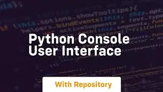 python console user interface