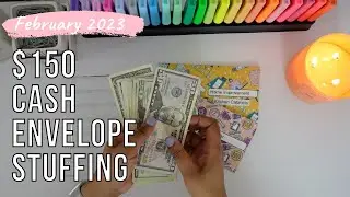 February Cash Envelope Stuffing + Sinking Funds | Single Income Cash Stuffing  | Feb. Budget 2023