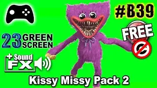 Kissy Missy Pack 2 from Poppy Playtime Green Screen 3D
