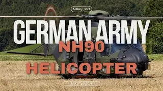 German Army NH90 helicopter off-field