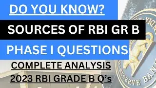 RBI Grade B Questions - SOURCE + RESOURCE