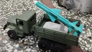 RC 1/16 scale M35A2 2½-ton 6×6 cargo truck w/ 🇹🇼 HF-2 Anti-ship missile.(modify to 10 wheels)