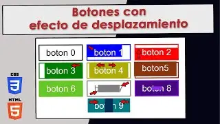 Botones con efecto de desplazamiento con HTML y CSS
