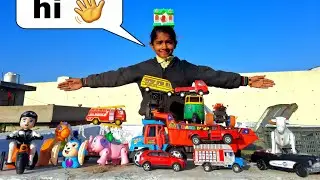gadi wala cartoon part 8 || tractor 🚜 , car bus . bike ka cartoon