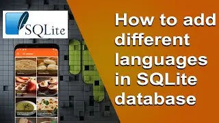 How to add different language in SQLite database android studio | For Recipe App