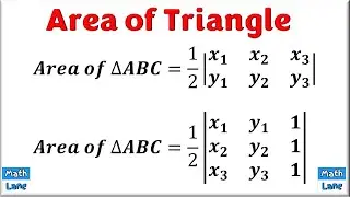 Area of Triangle  || Rectangular Determinant || Square Determinant