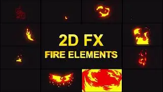 2D FX Fire Elements Unity Preview