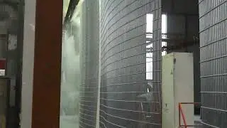 Powder coating progress for high security fence