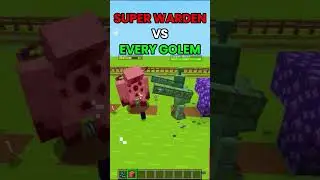 MINECRAFT : Super Warden VS Every Golem💀 WAIT FOR IT... #minecraft #shorts