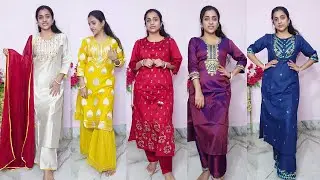 Amazon partywear kurti set Haul | Partywear kurti pant set | Kurti sharara set |smart beauty channel