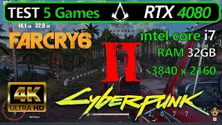 GeForce RTX 4080 32GB + i7 13700K - Test in 5 Games