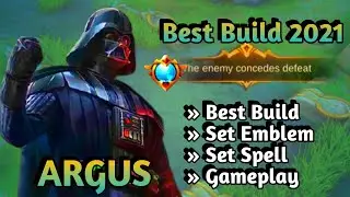 ARGUS BEST BUILD 2021 | ARGUS TOP 1 GLOBAL BUILD | ARGUS BEST BUILD EMBLEM | ARGUS GAMEPLAY MLBB ✅