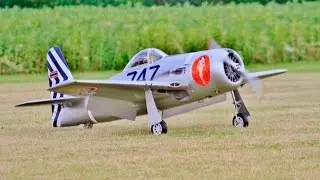 ZIROLI RC GRUMMAN F8F BEARCAT 1/5 SCALE - EME 70cc FLAT TWIN - NIGEL I`ANSEN AT NLMFC - 2016
