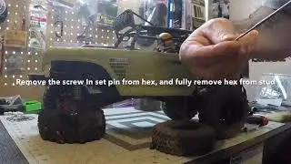 HOW TO INSTALL 20mm HOT RACING HUB WIDENERS ON AXIAL SCX10.2 DEADBOLT #AXIAL #SCX10 #HOTRACING