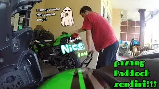 Banyak yang belum tahu!!!??? Ini Cara Pakai Paddock sendirian pada motor 250cc #yuniusmotovlog