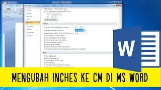Mengubah inches ke centimeters di ms word