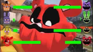 FNAF UCN 64 Animatronics vs POPPY PLAYTIME CHAPTER 3 With HEALTHBARS