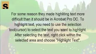 How do you highlight text in Adobe Acrobat Pro