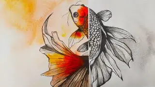 Simple Fish Watercolor Painting Tutorials / Painting For Beginners /Easy Watercolor Techniques 💫