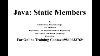 Java Static members | static keyword | static variables | static methods | static blocks