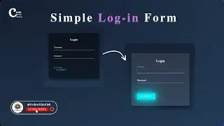 Simple Log-in Form With floating placeholder and light button || HTML and CSS Tutorial