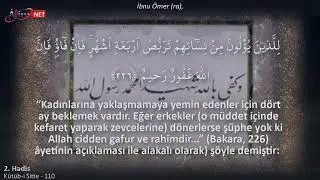 Îlâ Bölümü (11.Kütüb-i Sitte 109 - 112. Hadisler)