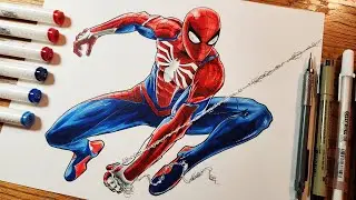 Drawing Spider-Man PS4 (Art by Isaac)