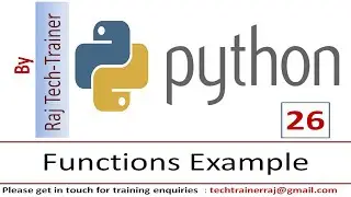 Python Tutorial - Part 26 - Function Examples | Python for Beginners | Learn Python