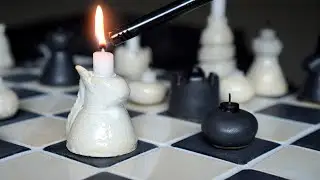 I made a chess set out of candles