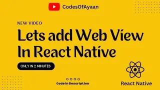 How to add Web View in React Native || Code in Description
