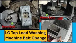 Guide to replace worn belt to fix drum not moving issue for LG Top Load Washer or most brand
