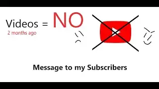 Why I cant post videos (Message to my subscribers)