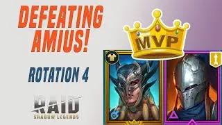 DEFEATING AMIUS THE LUNAR ARCHON STAGE HARD with a budget team! Raid Shadow Legends