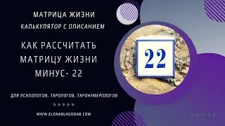 Матрица жизни минус- 22 дополнительный расчет