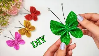 Glitter Foam Butterfly making Tutorial | How to make Butterfly | Glitter Foam Sheet Crafts #diy