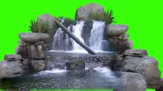 Green Screen Waterfall Lake Green Screen Lake Garden